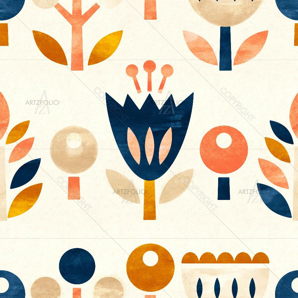 Colorful Simple Shapes — custom-size art design 5015568