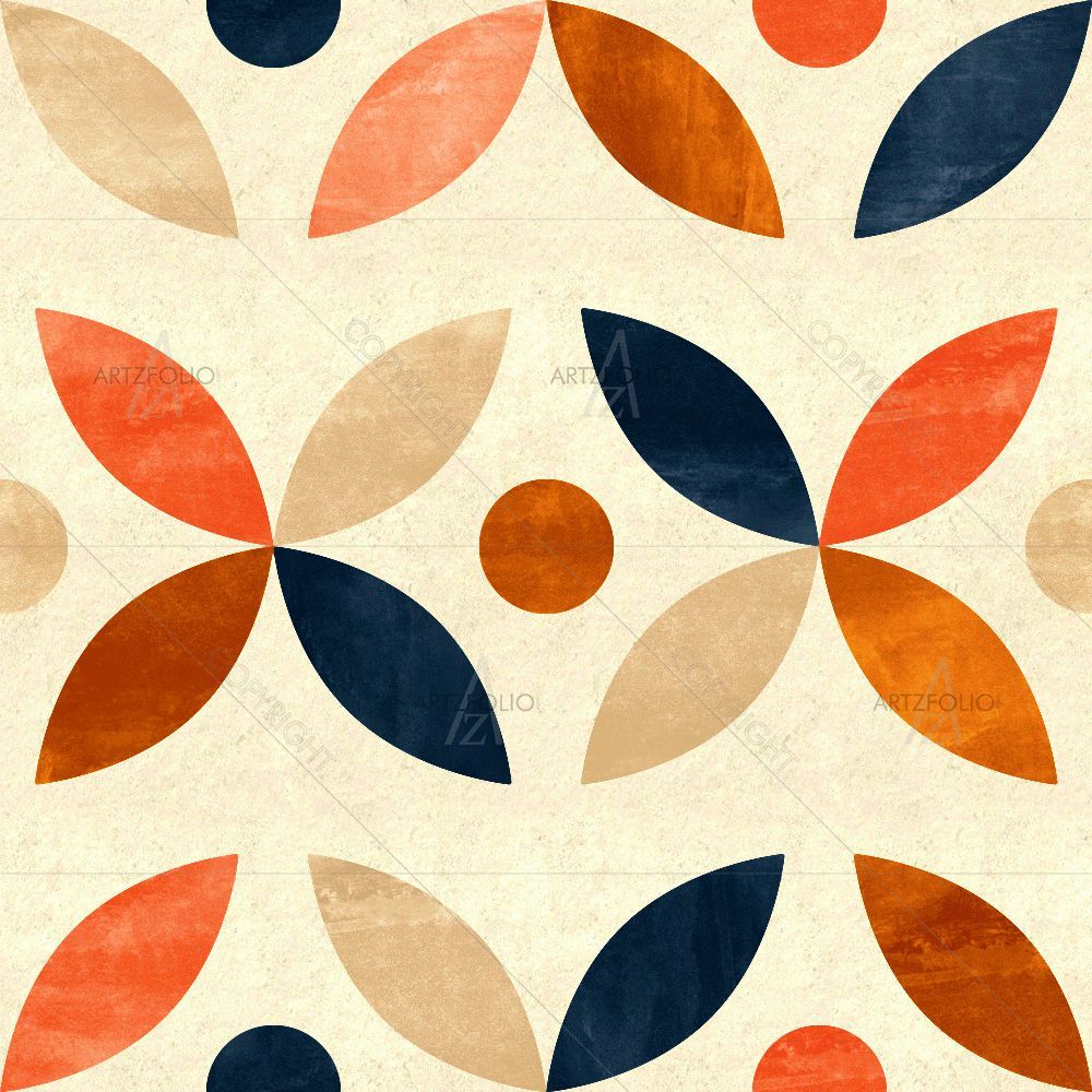 Colorful Shapes D4 — Botanical custom art by ArtzFolio
