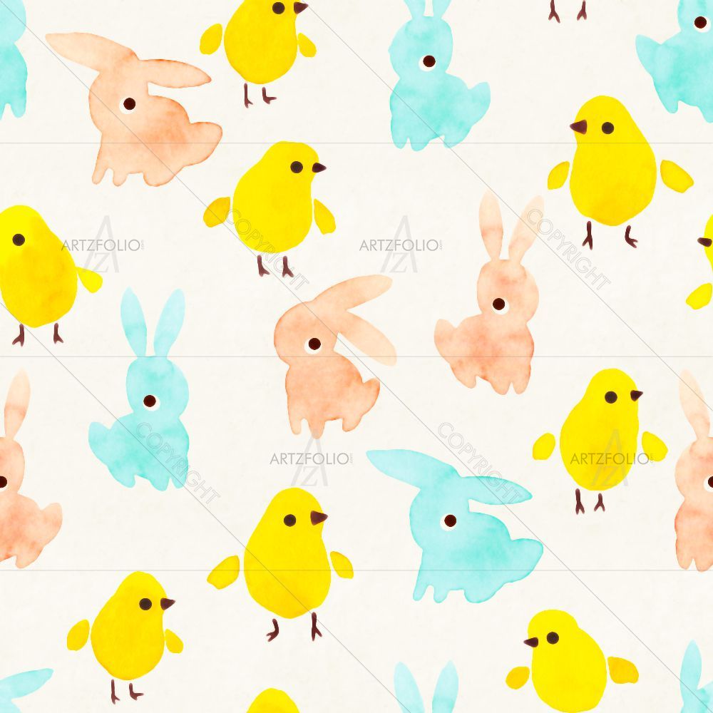 Colorful Watercolor Easter — Baby custom art by ArtzFolio