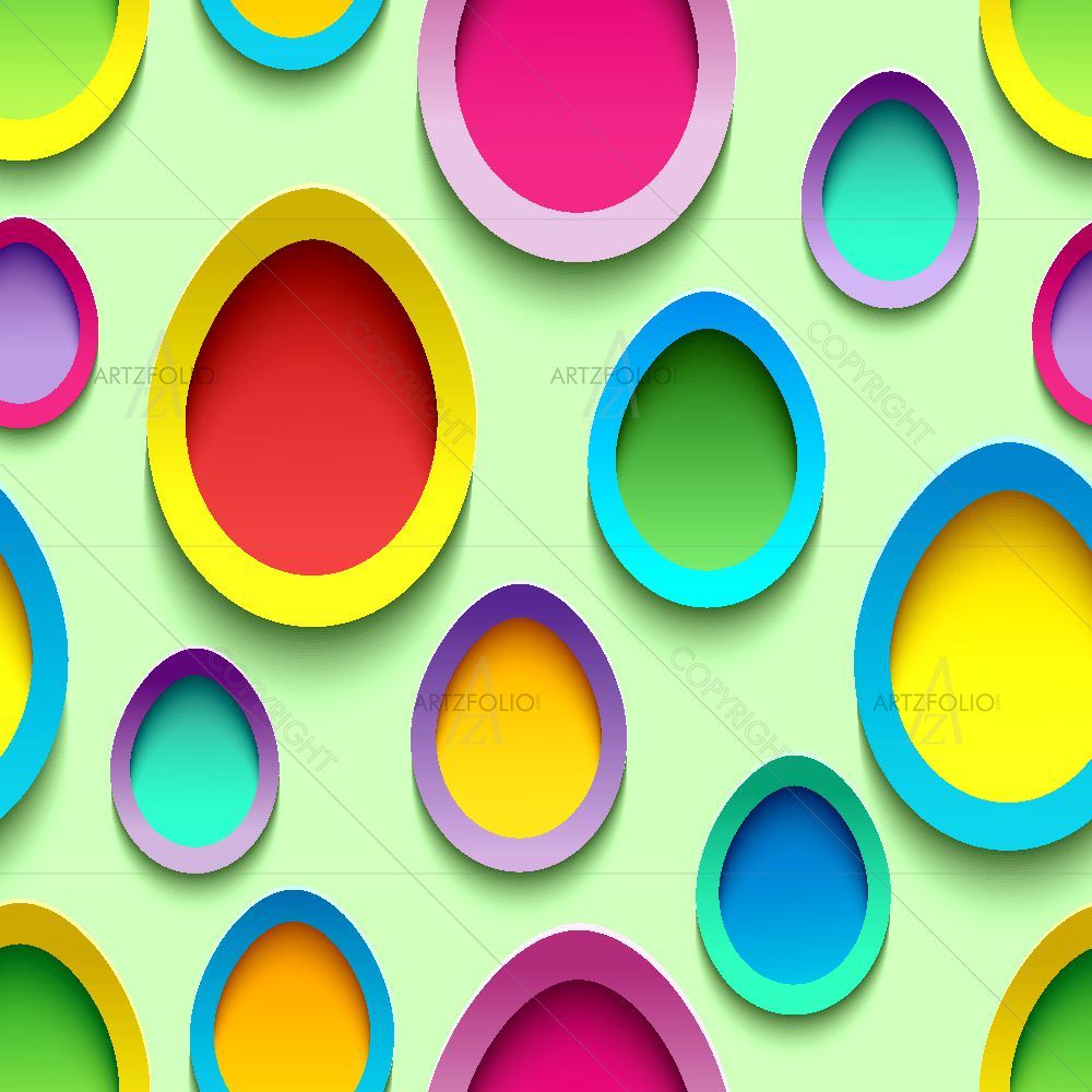 3D Easter Egg Pattern — custom-size art design 5015597