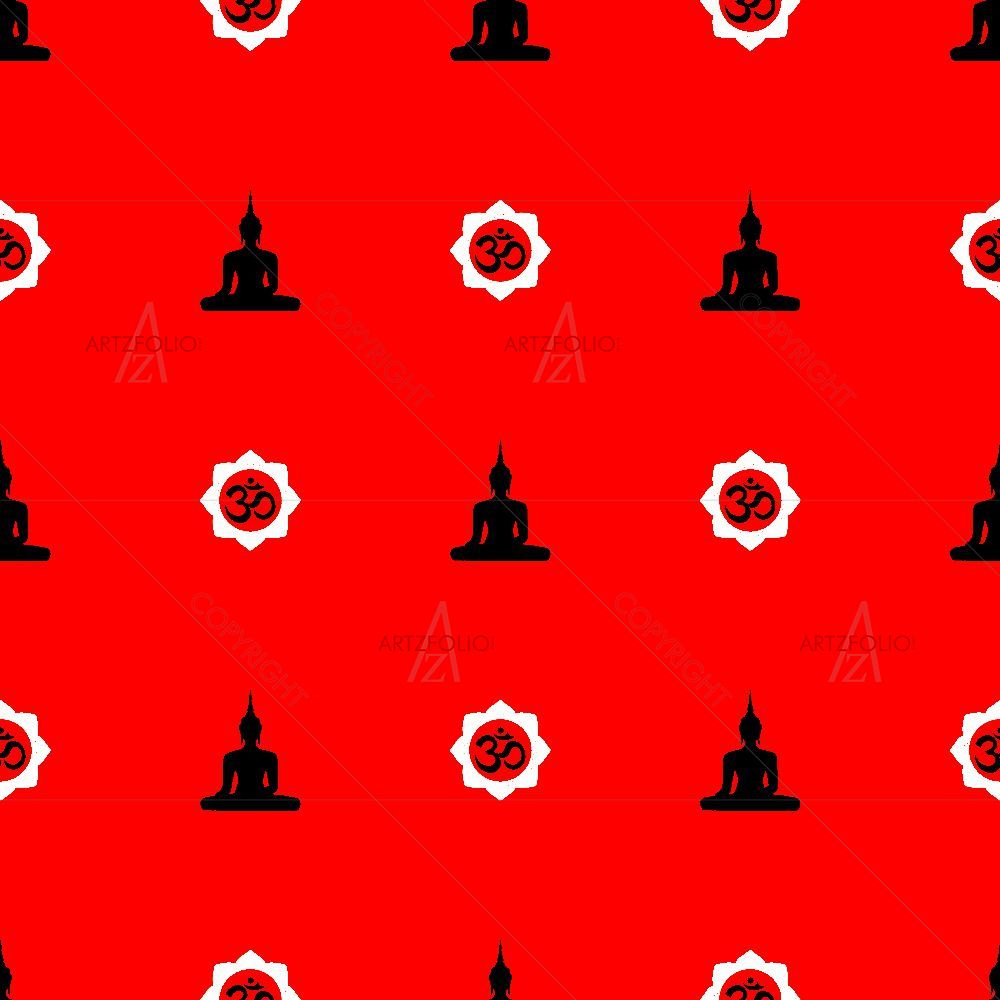 Buddha Hindu Om Aum Design — Devotional custom art by ArtzFolio