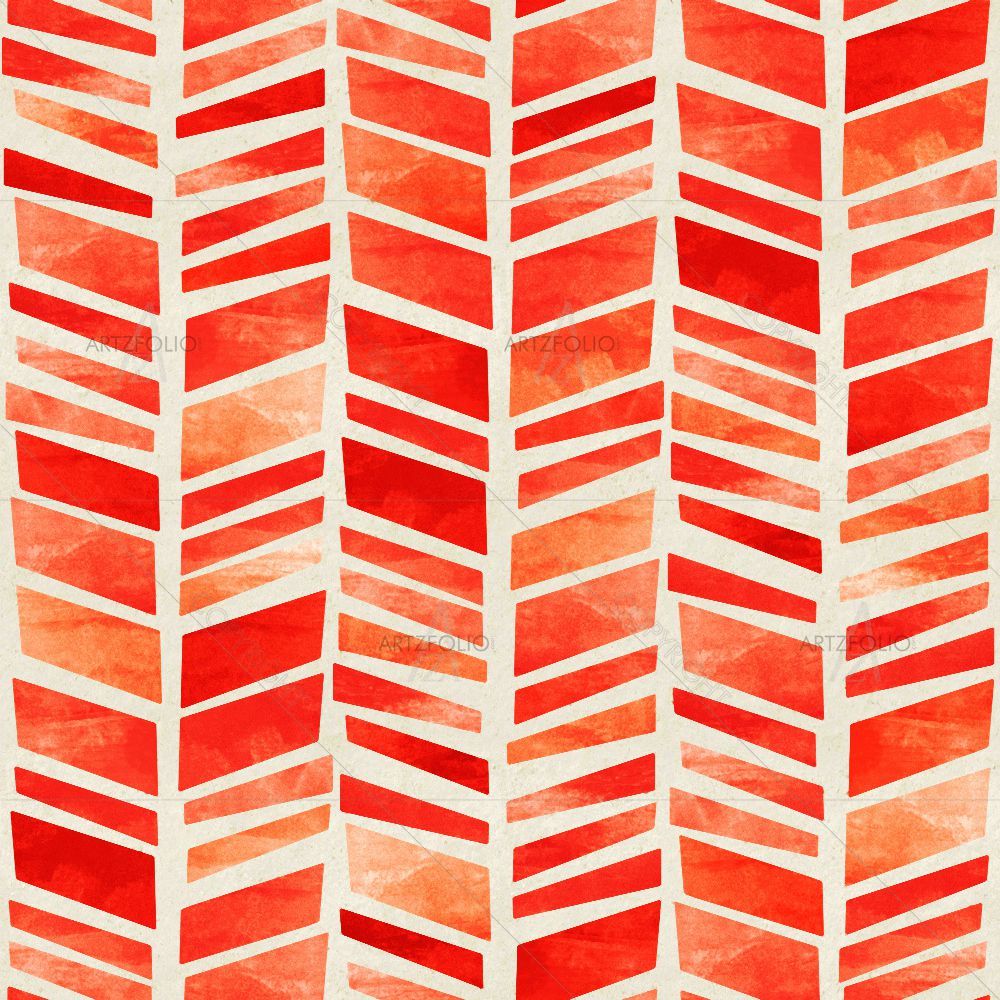 Red Irregular Lines — custom-size art design 5015643