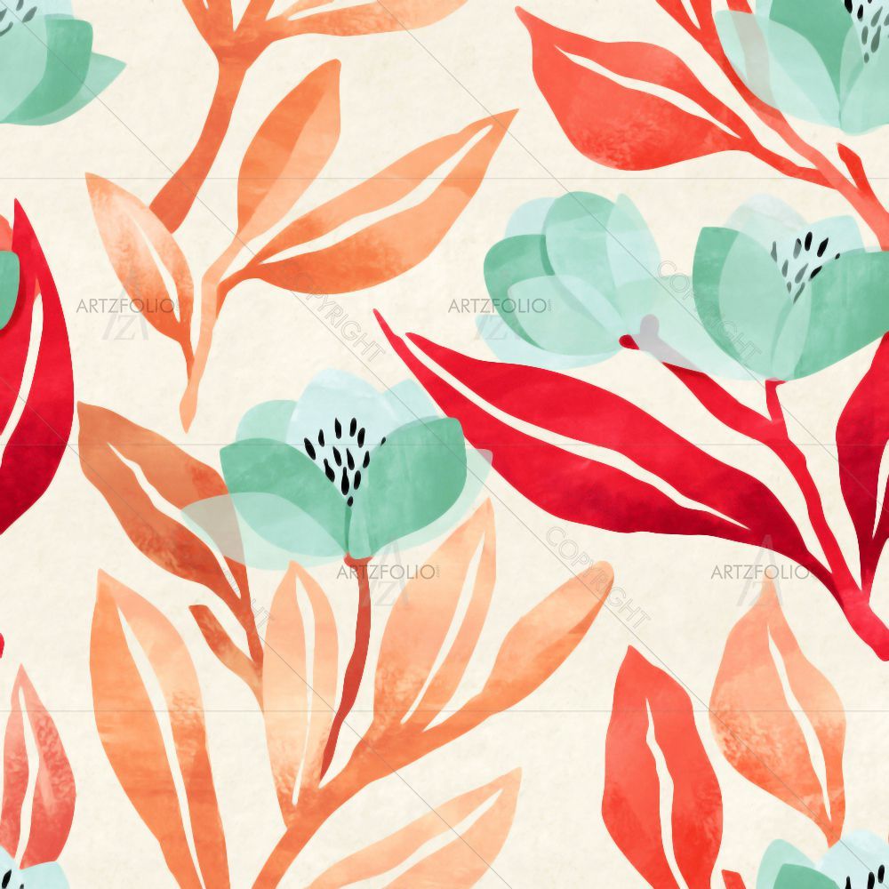 Botanical Pattern D1 — Botanical custom art by ArtzFolio