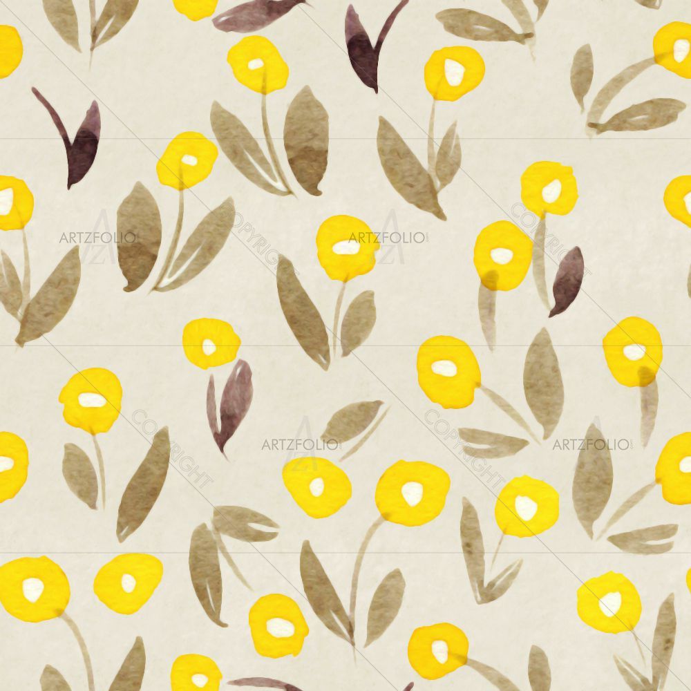 Watercolour Floral Pattern — Botanical custom art by ArtzFolio