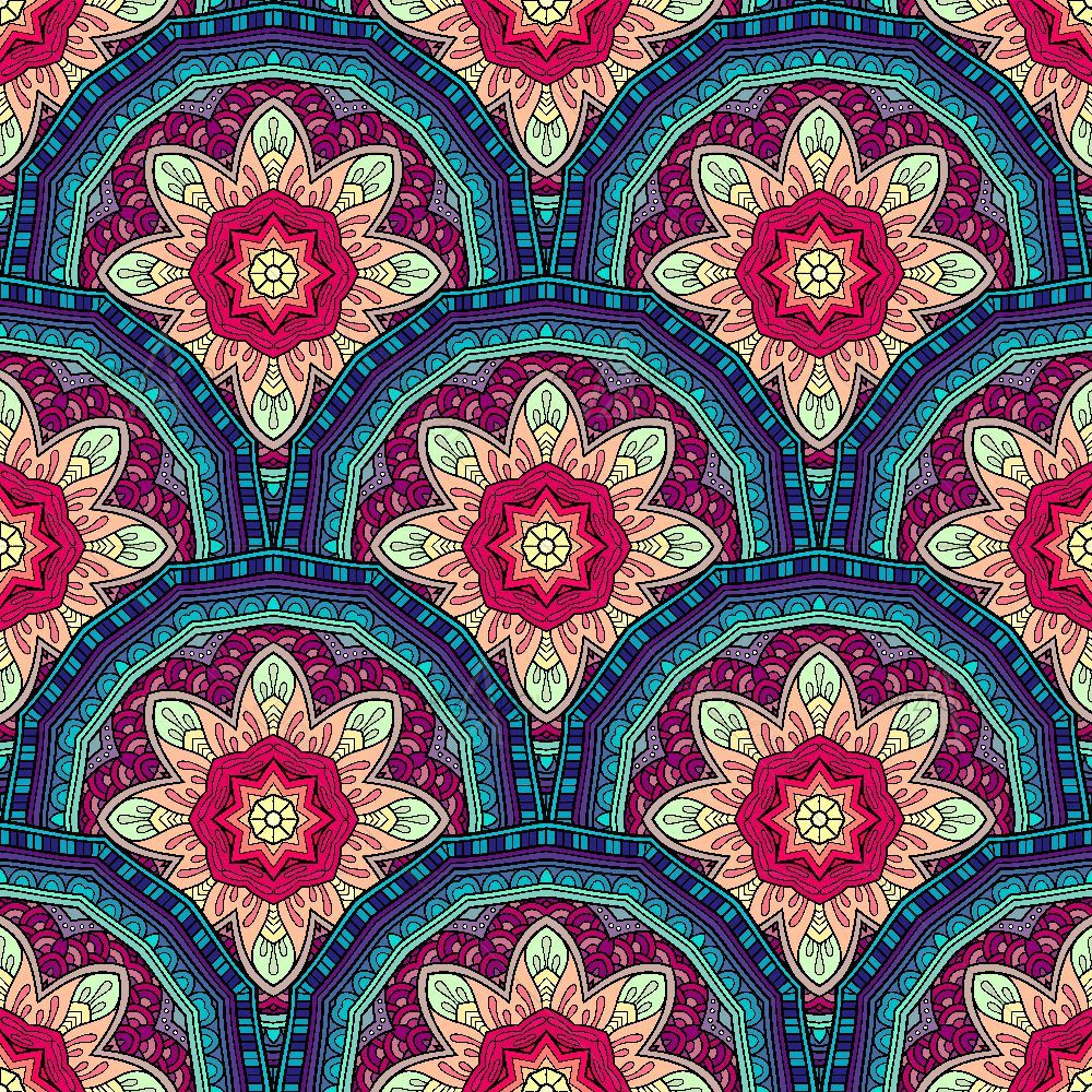 Colorful Pattern D1 — Devotional custom art by ArtzFolio