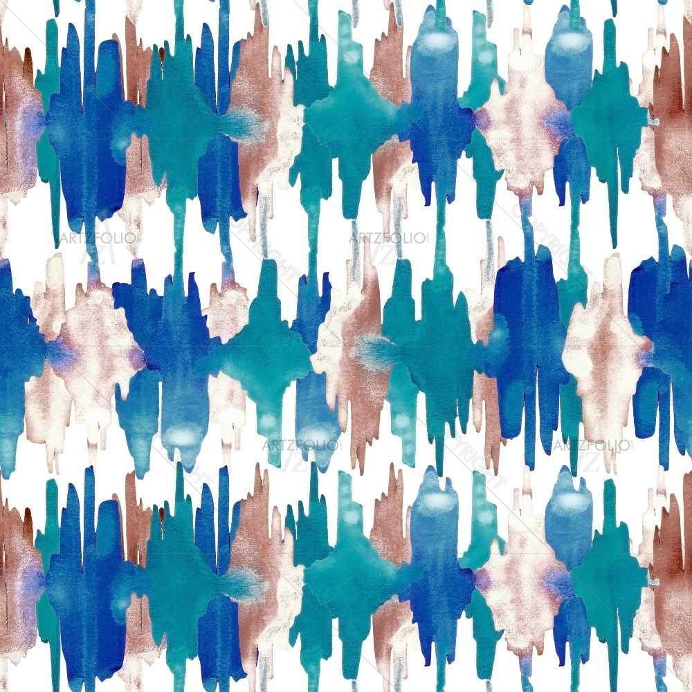 Ethnic Watercolor Pattern — Abstract custom art by ArtzFolio