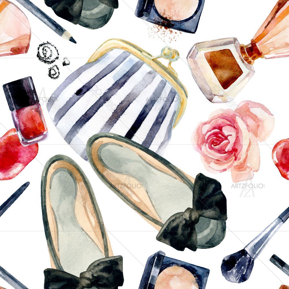 Watercolor Women's Beauty — custom-size art design 5015694
