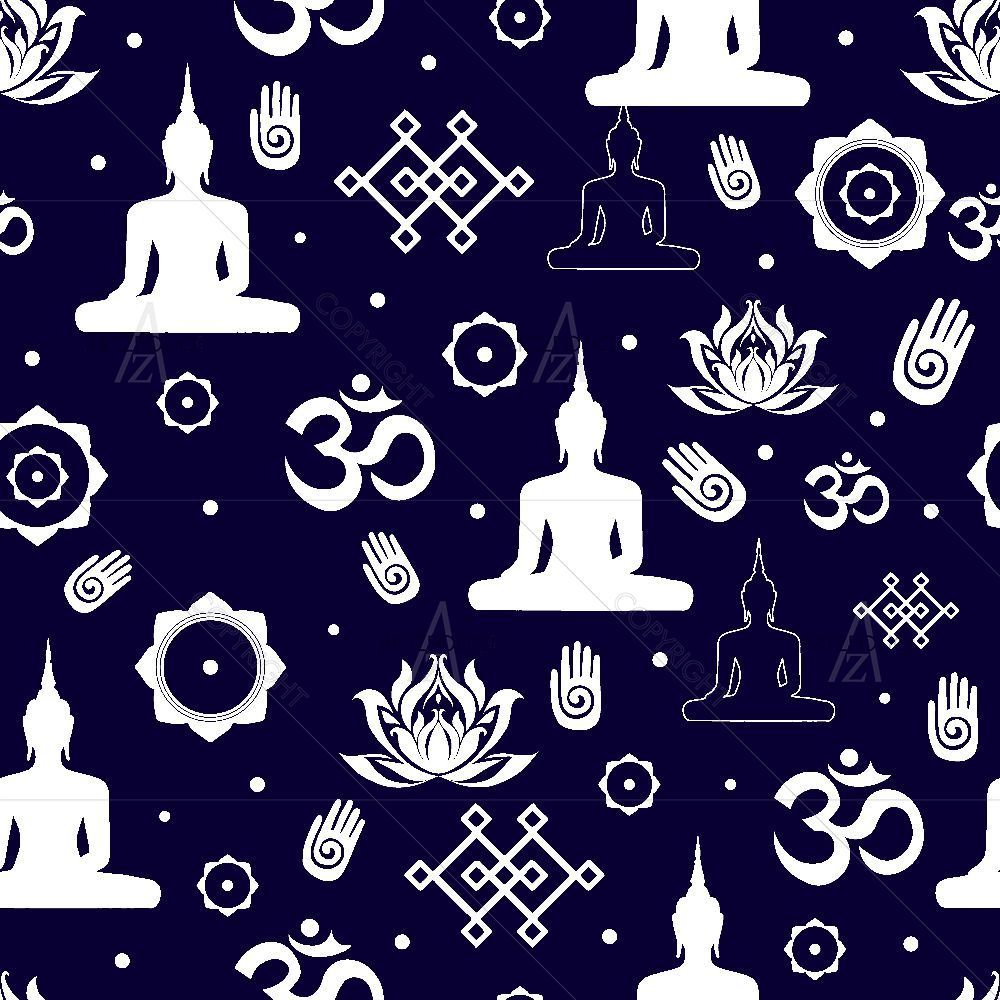 Buddhist Religious Sacred Symbols — custom-size art design 5015697