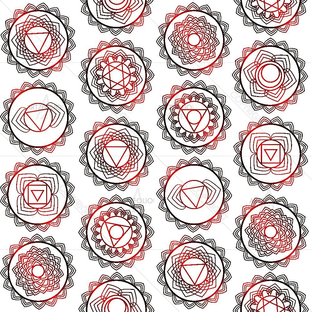 7 Chakra Mandalas D2 — Devotional custom art by ArtzFolio