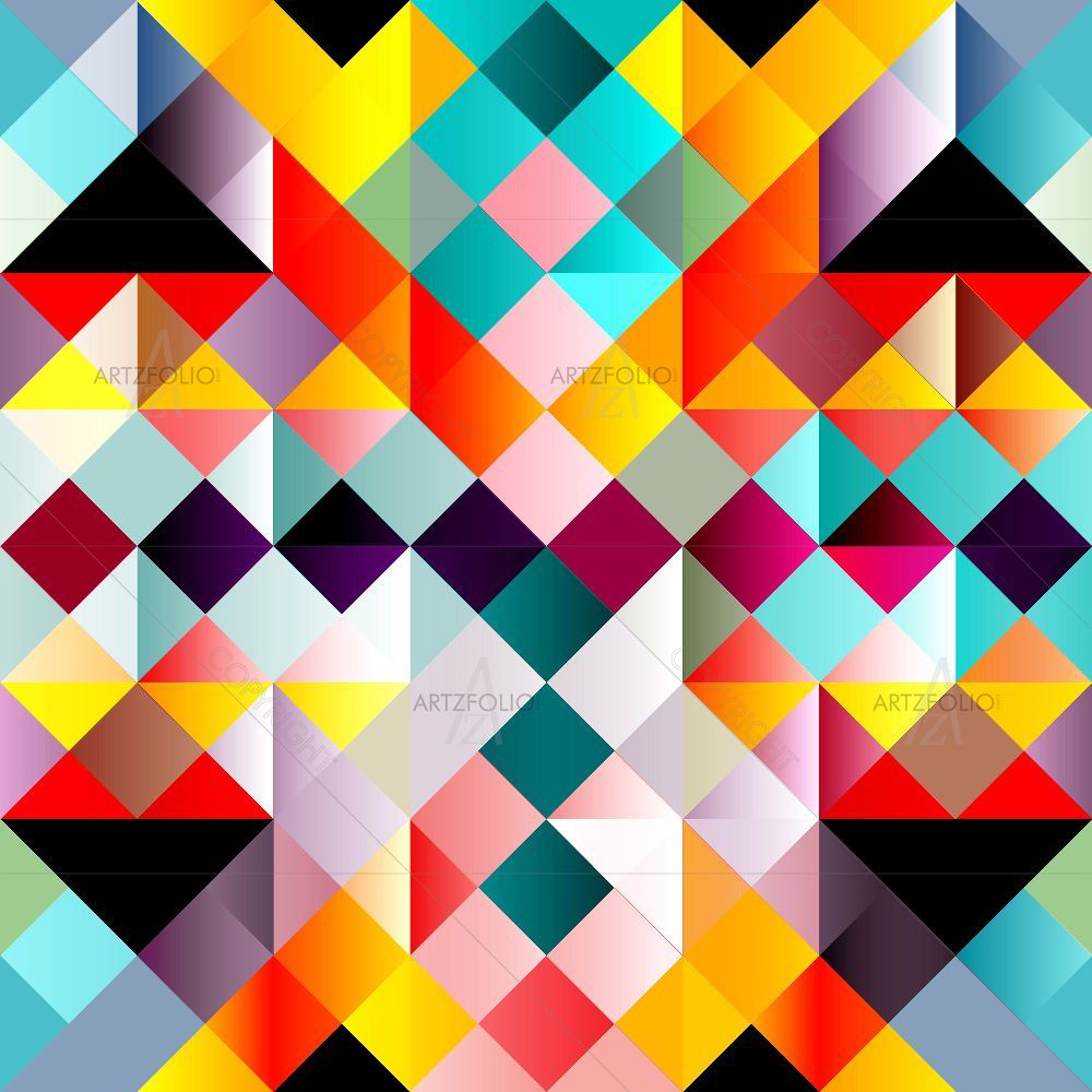Psychedelic Geometric Pattern — Abstract custom art by ArtzFolio