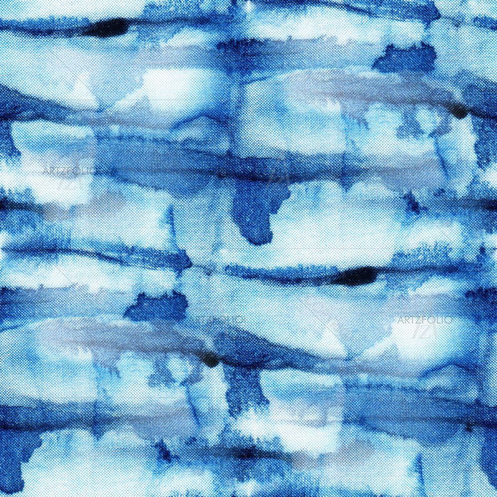 Shibori Indigo Batik D1 — custom-size art design 5015711