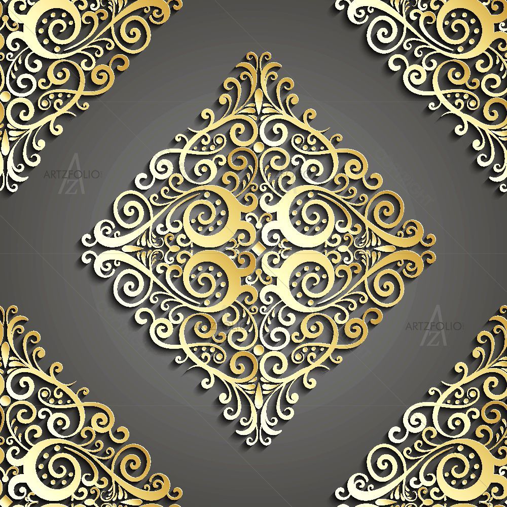 Damask Pattern D5 — custom-size art design 5015712