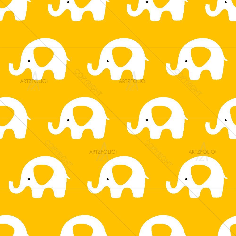 Yellow Elephants D2 — Animals custom art by ArtzFolio