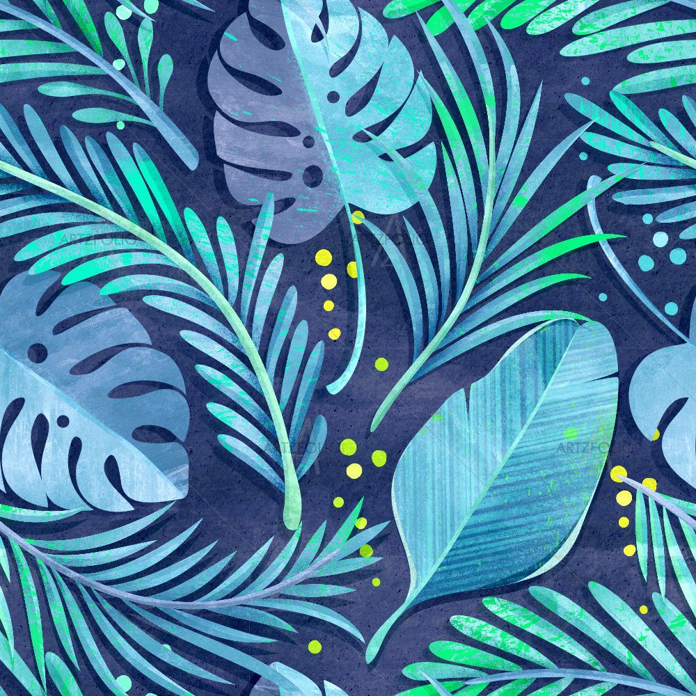 Jungle Leaf Style D2 — custom-size art design 5015726