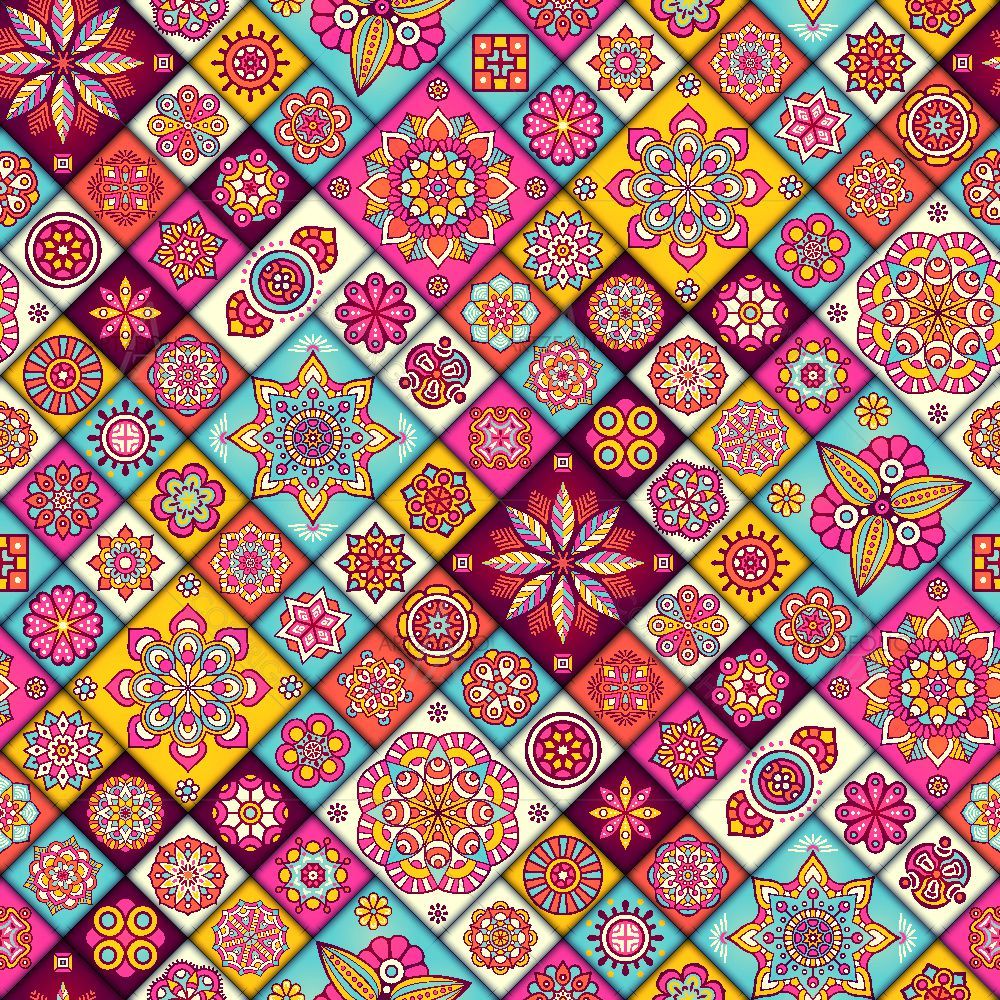 Moroccan Bohemian Mandala — custom-size art design 5015764