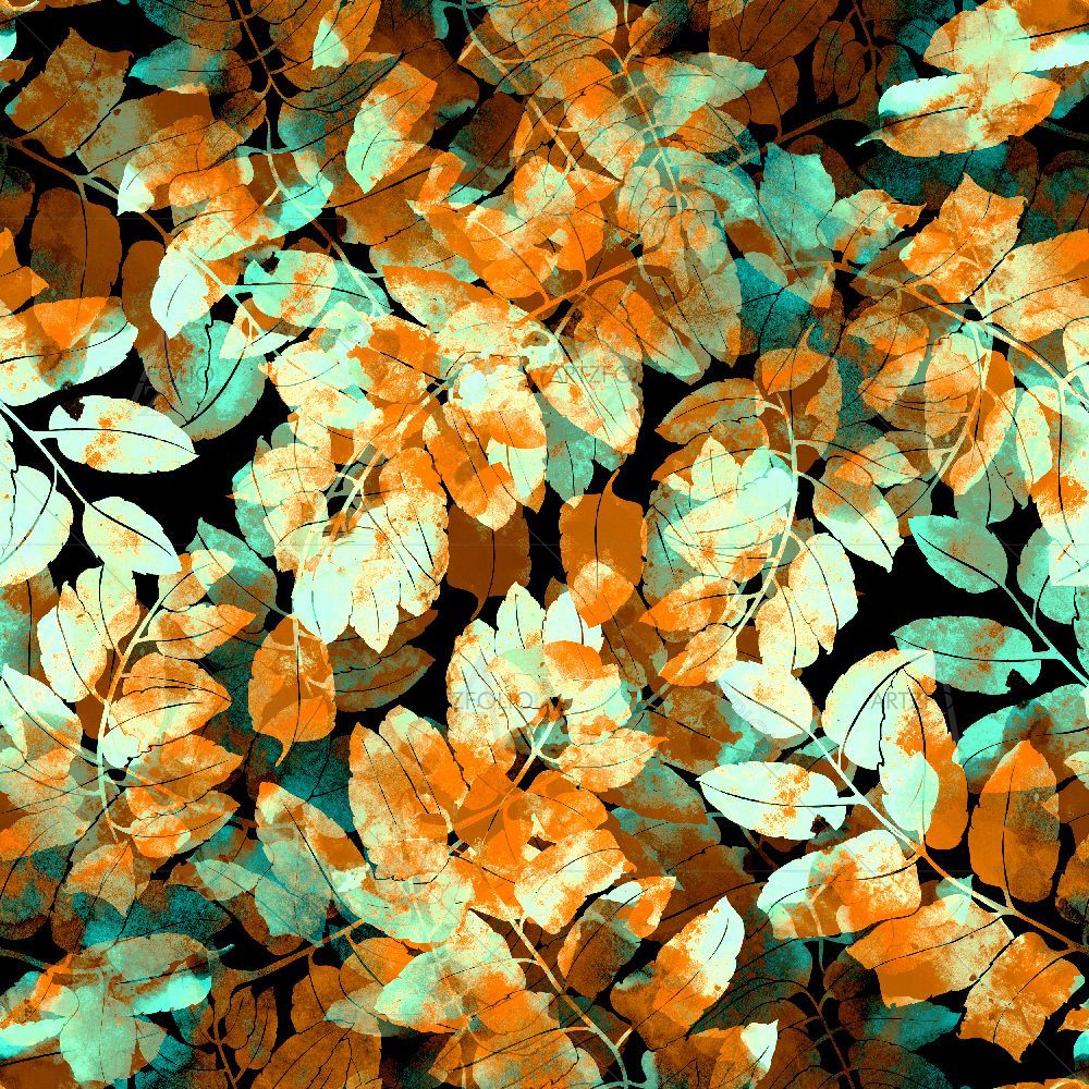 Abstract Botanical Leaves D1 — custom-size art design 5015766