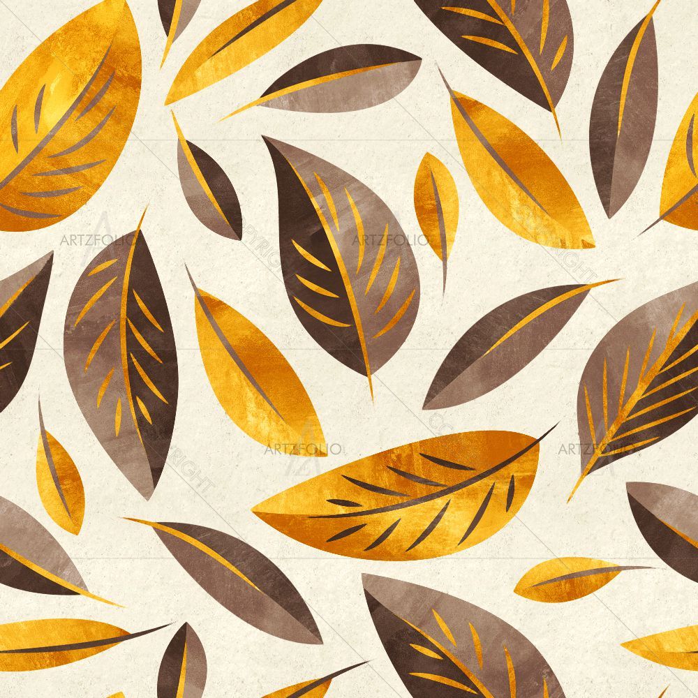 Botanical Leaves Pattern — custom-size art design 5015770
