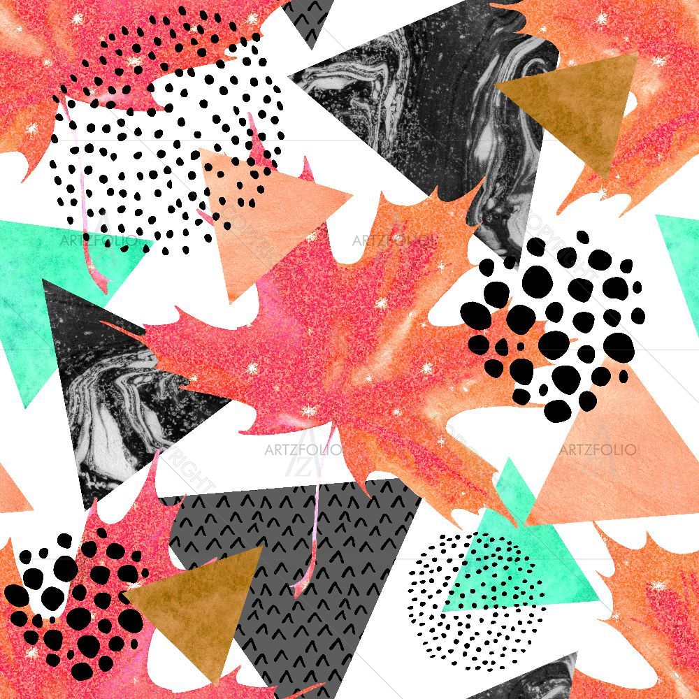 Abstract Autumn Geometric Pattern — custom-size art design 5015805