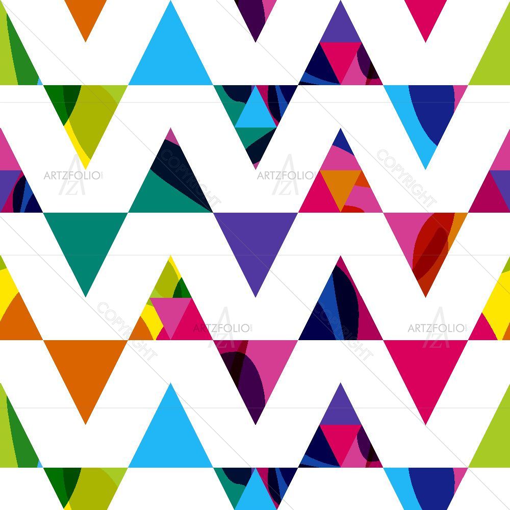 Triangular Stripes with Color Spots — custom-size art design 5015819