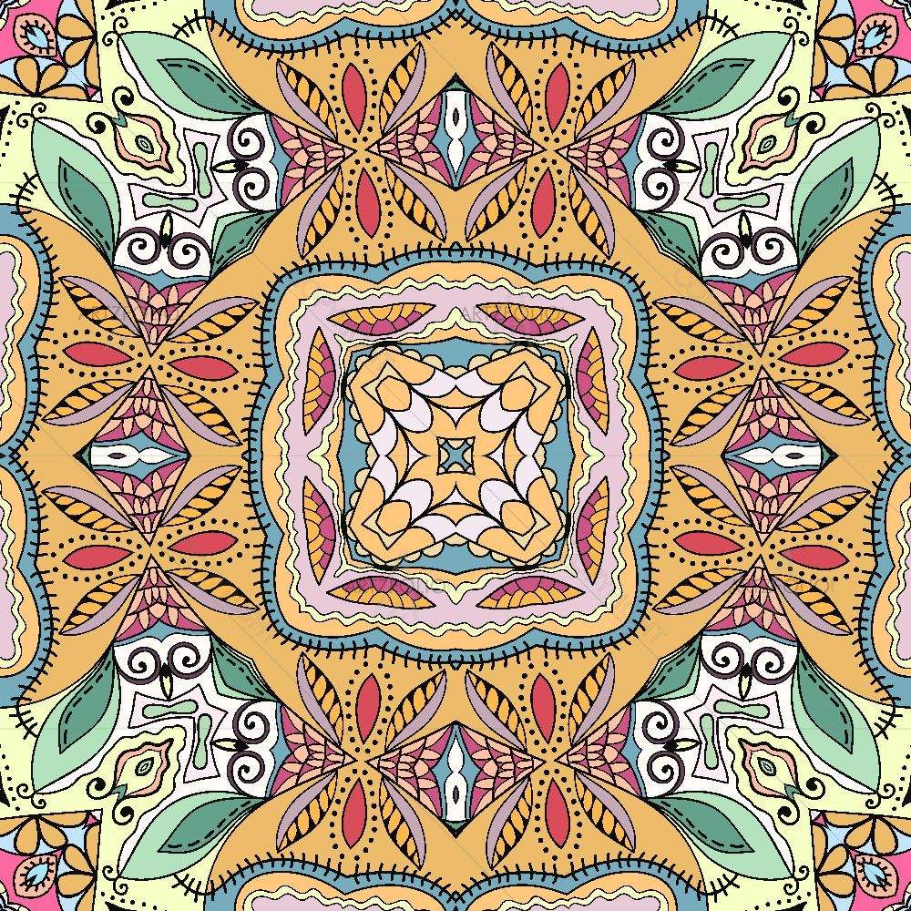 Arabic Floral Pattern D3 — custom-size art design 5015822