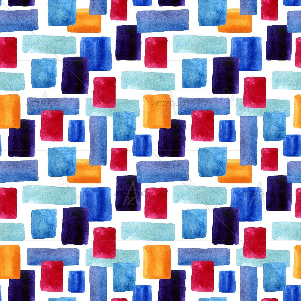 Watercolor Abstract Rectangles — custom-size art design 5015823