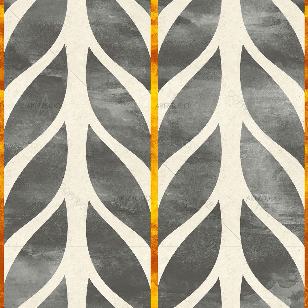 Grey Scandinavian Shapes — Botanical custom art by ArtzFolio