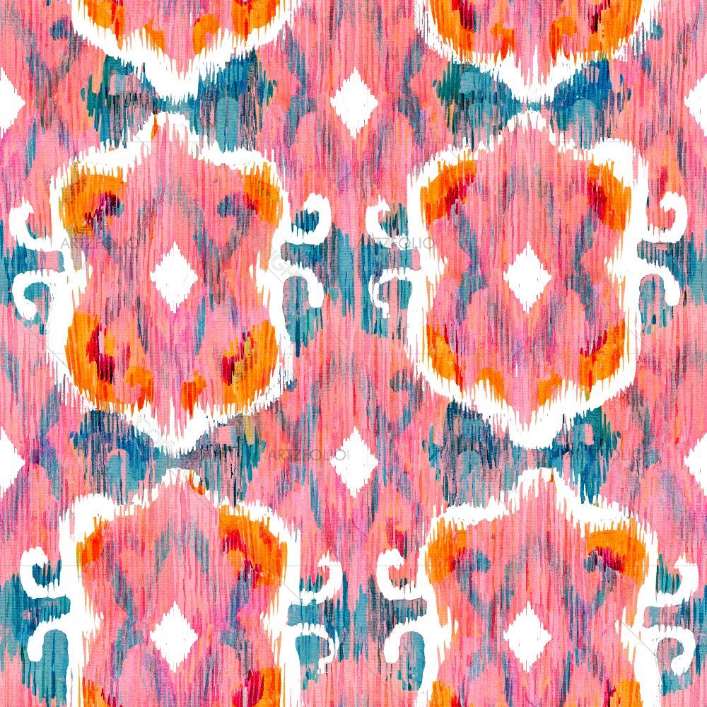 Ikat Bohemian D1 — Aztec custom art by ArtzFolio