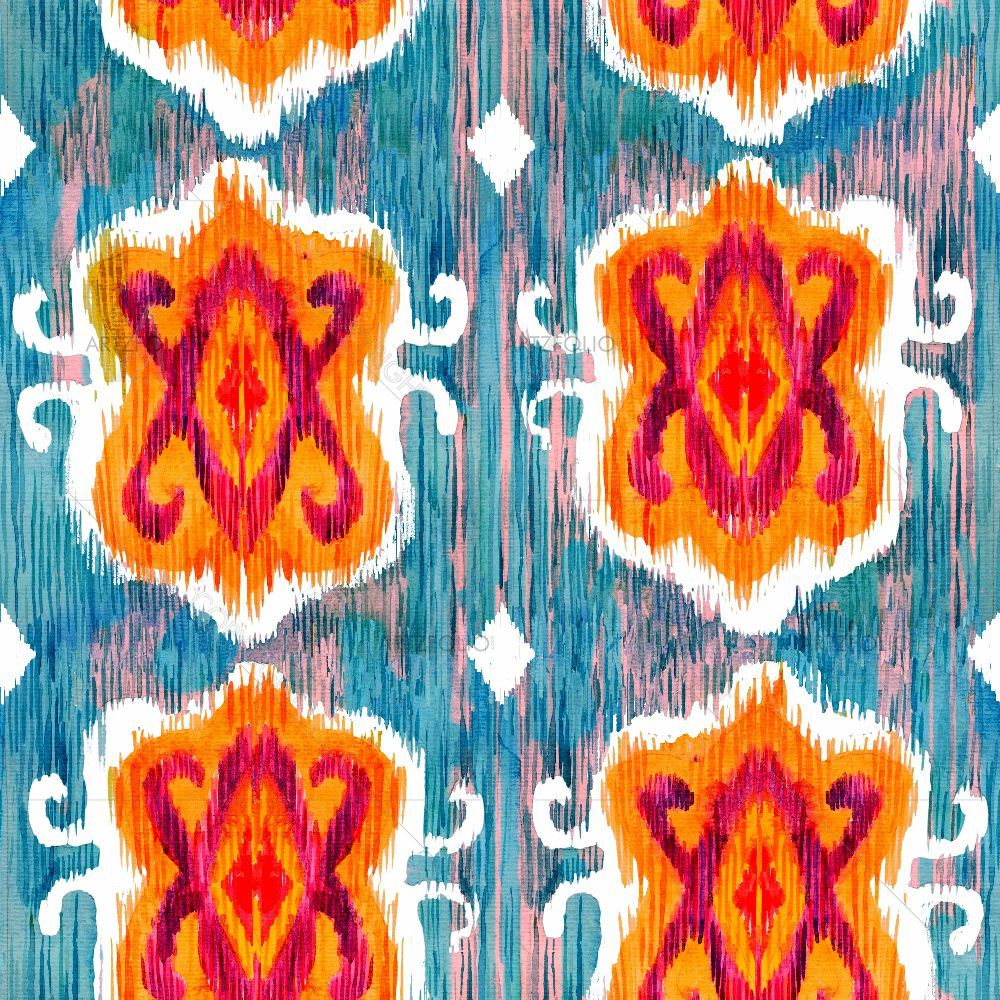 Ikat Bohemian D2 — custom-size art design 5015838