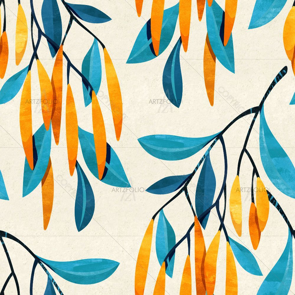 Botanical Leaves D2 — Botanical custom art by ArtzFolio
