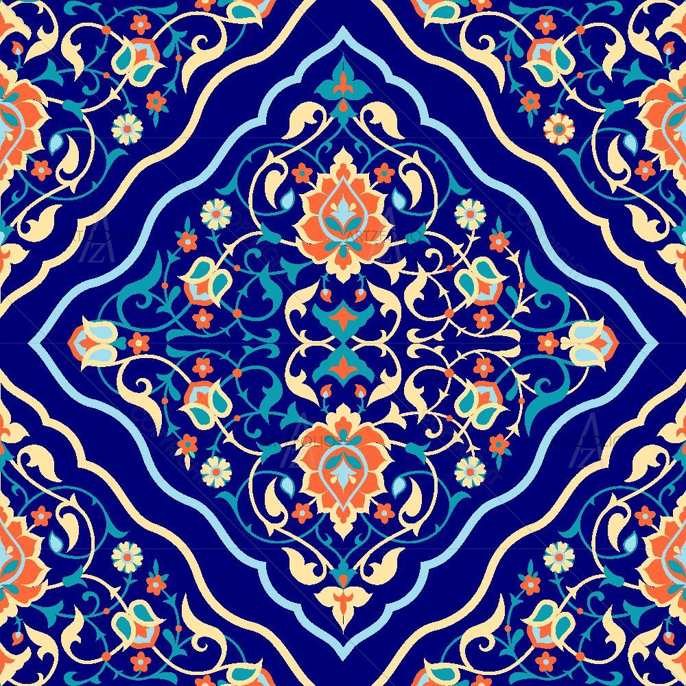 Traditional Arabic Flowers — custom-size art design 5015855