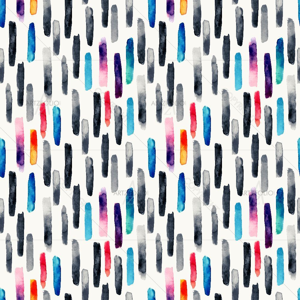 Watercolor Colorful Lines — custom-size art design 5015864