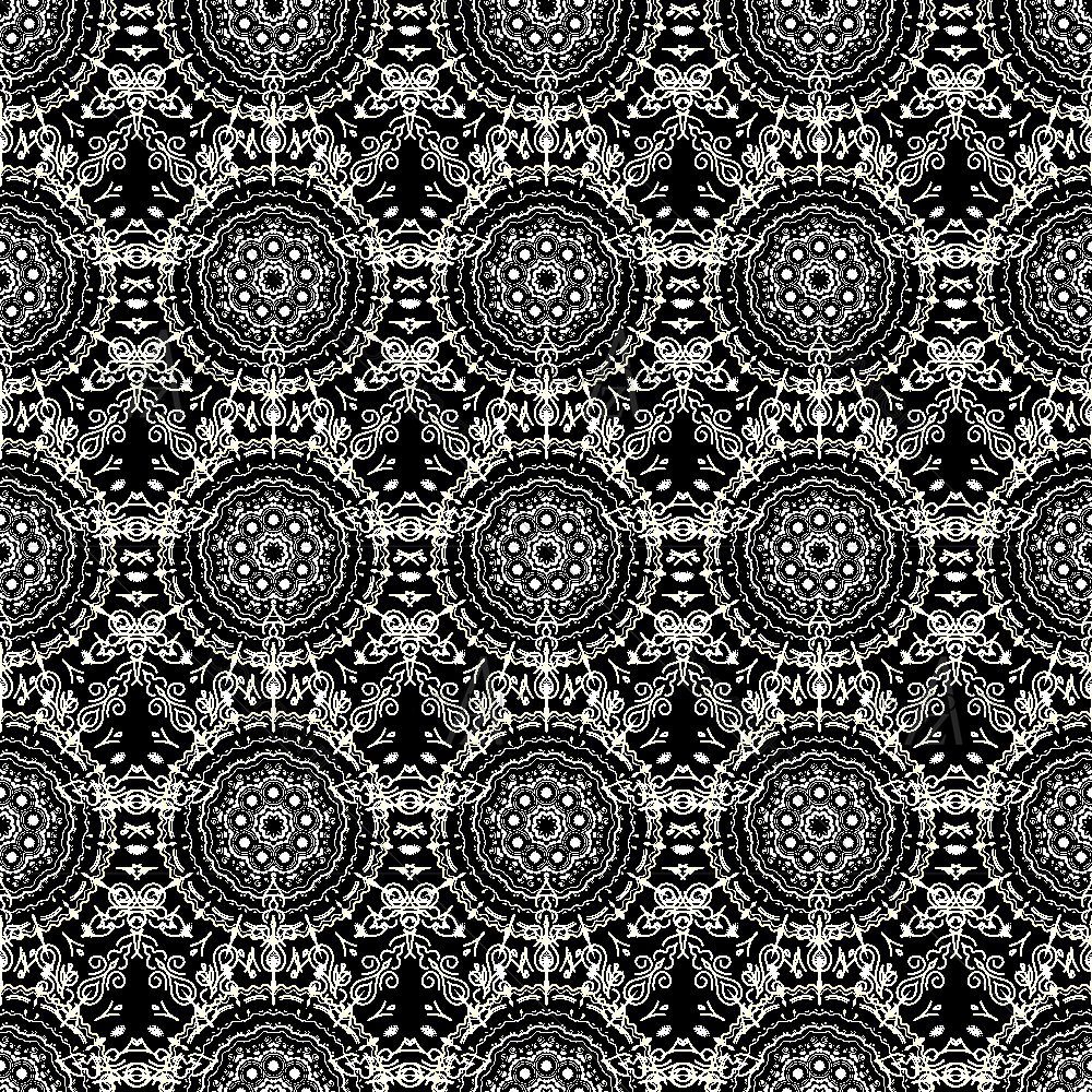 Monochrome Floral Pattern — custom-size art design 5015869