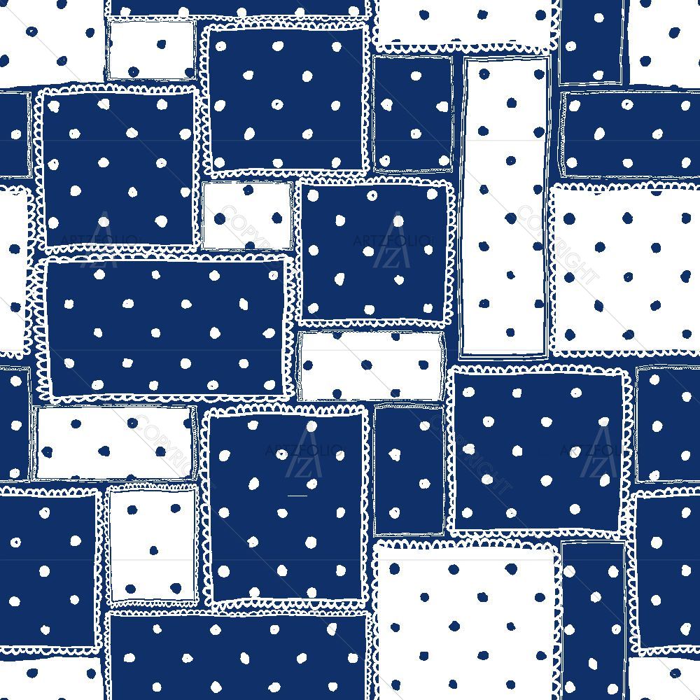 Abstract Doodle Polka Dots — custom-size art design 5015875