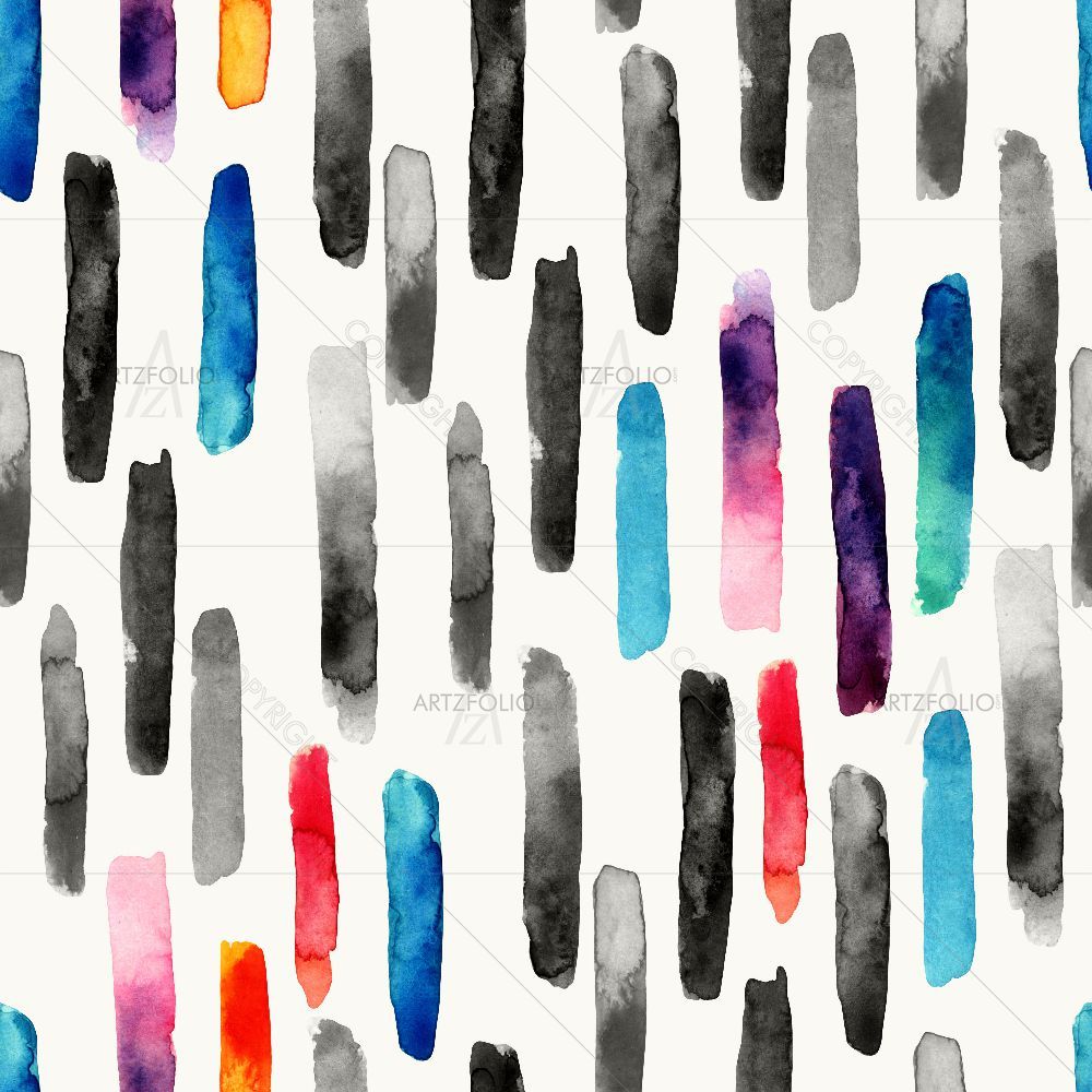 Watercolor Colorful Strokes — custom-size art design 5015877