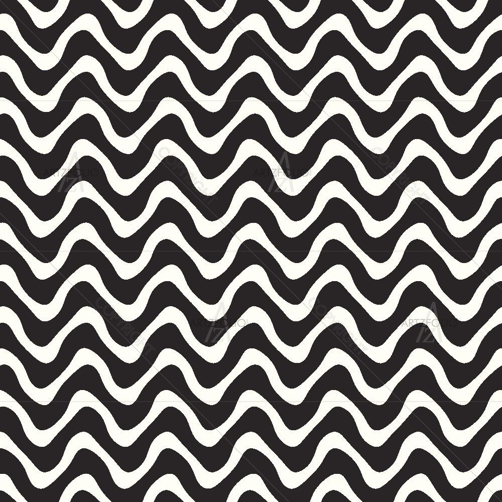 Abstract Geometric Wavy Lines — custom-size art design 5015914