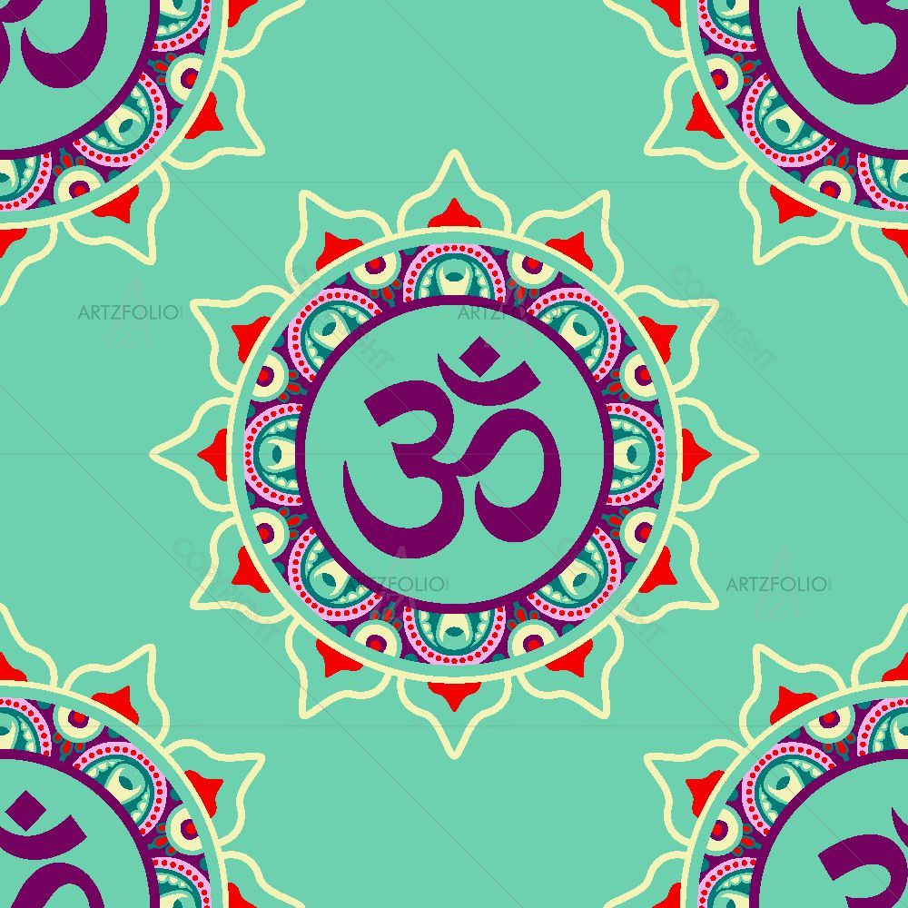 Hindu Om Aum Sign D2 — Devotional custom art by ArtzFolio