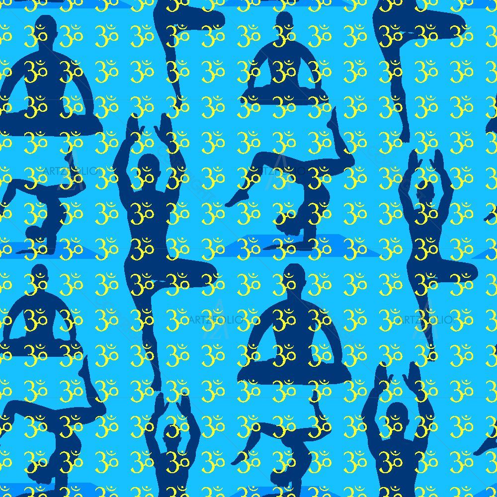 Meditation & Hindu Om Pattern D2 — Devotional custom art by ArtzFolio