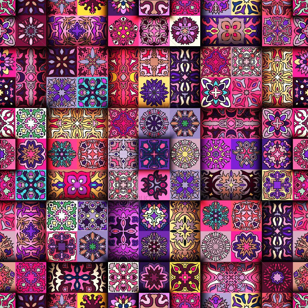 Vintage Floral & Mandala D7 — Devotional custom art by ArtzFolio