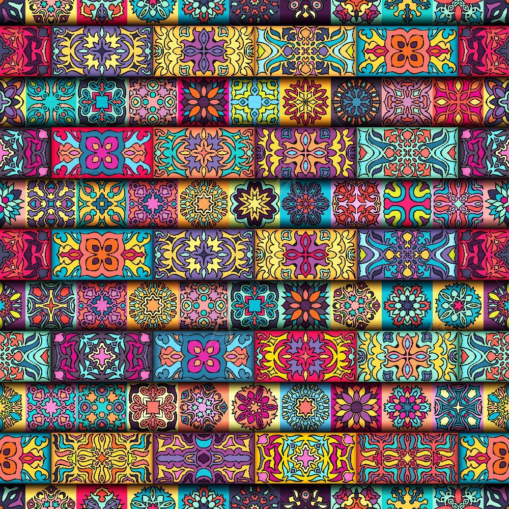 Vintage Floral & Mandala D8 — custom-size art design 5015950