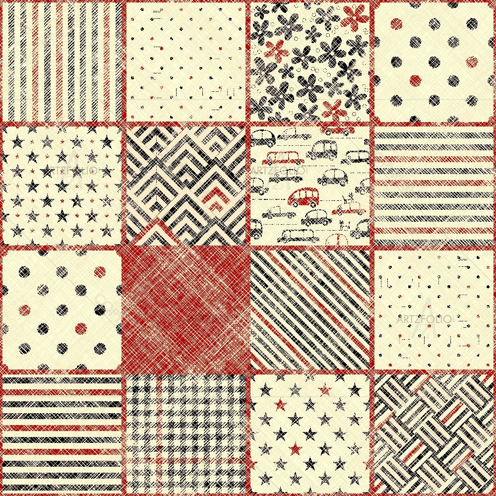 Abstract Retro Colors D1 — custom-size art design 5015961