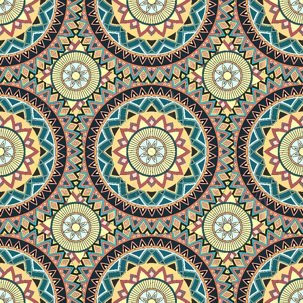 Indian Ornate Flowers D1 — Devotional custom art by ArtzFolio
