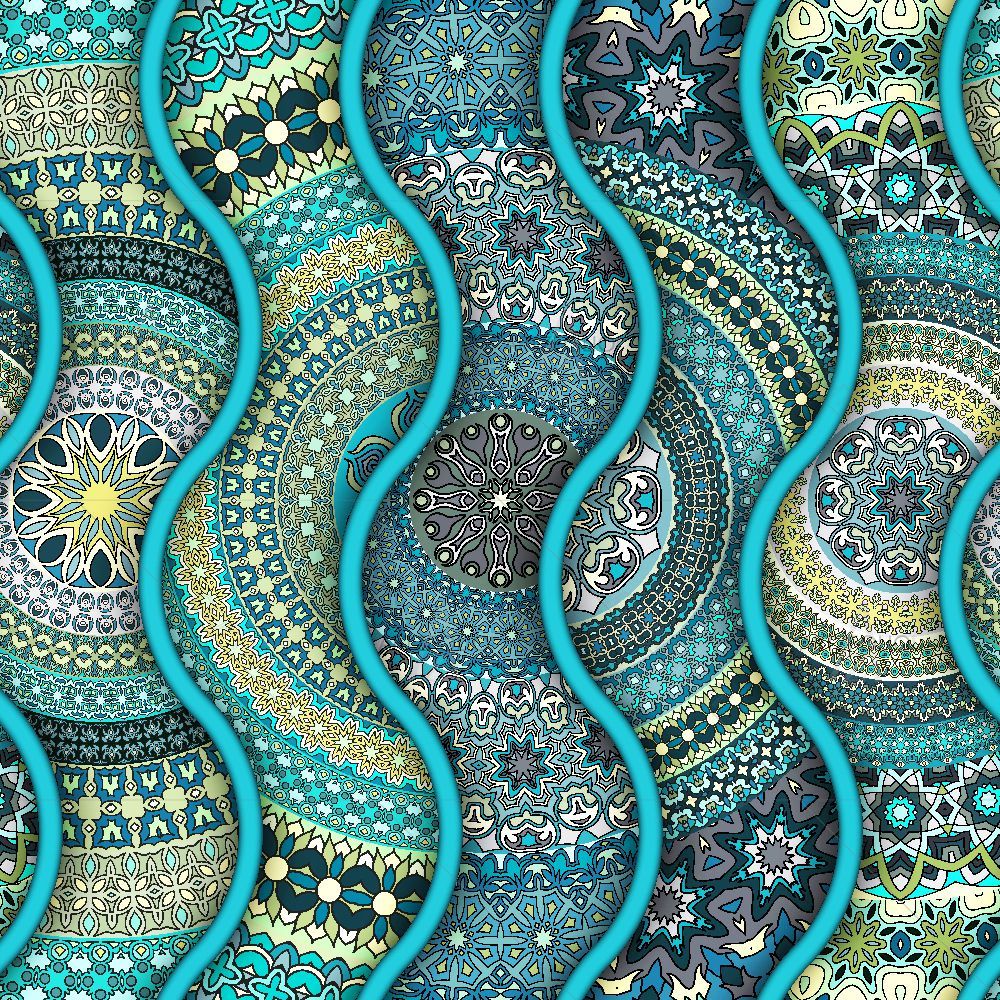 Ornate Floral Mandala D1 — custom-size art design 5015965