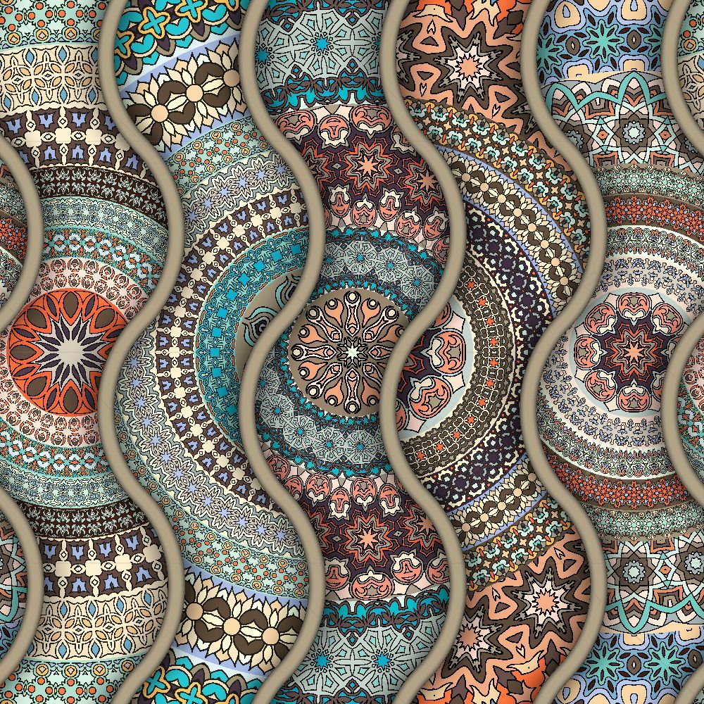 Vintage Floral Mandala D1 — Devotional custom art by ArtzFolio