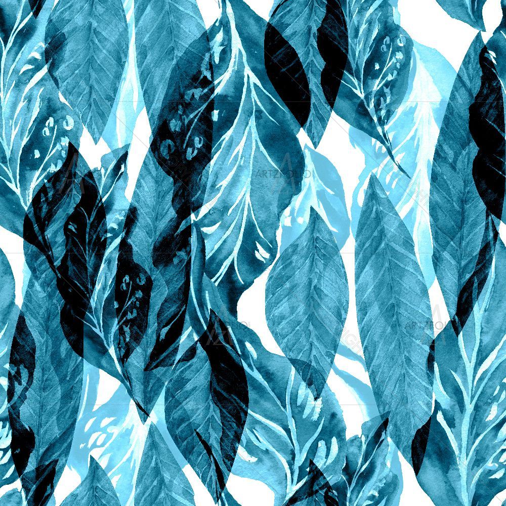 Forest Leaves Pattern — Botanical custom art by ArtzFolio