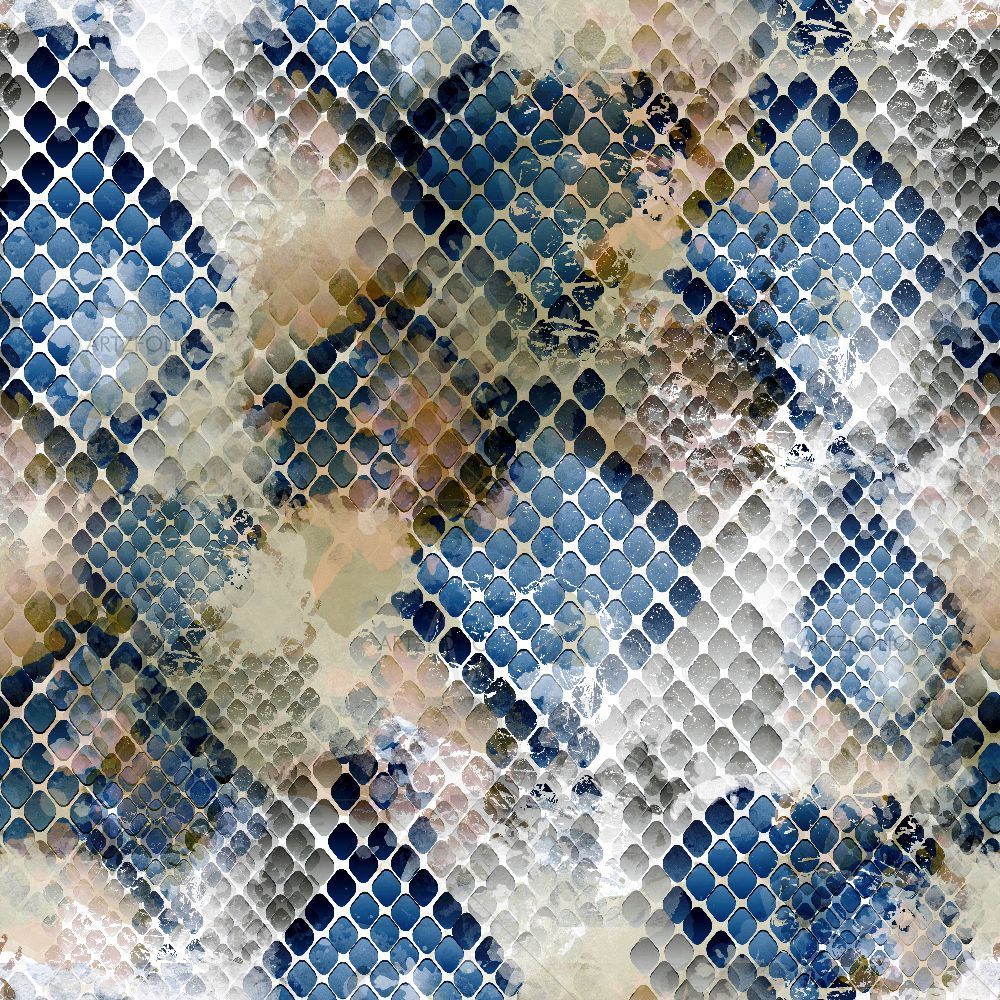 Watercolor Wild Snakeskin — Abstract custom art by ArtzFolio