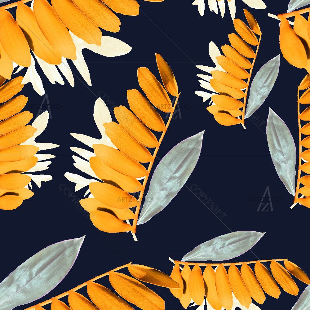 Tropical Leaves D4 — custom-size art design 5016011