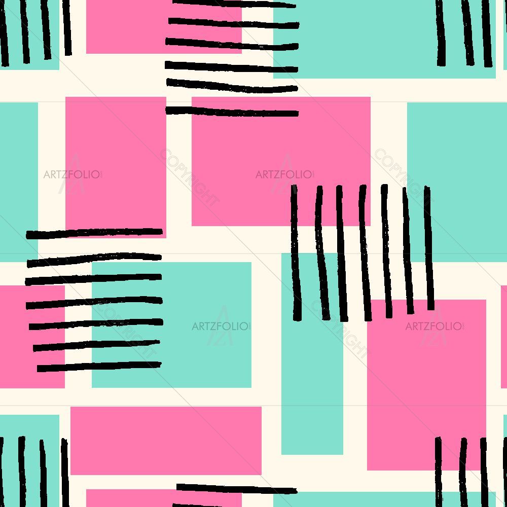 Watercolour Geometric Pattern D2 — custom-size art design 5016013