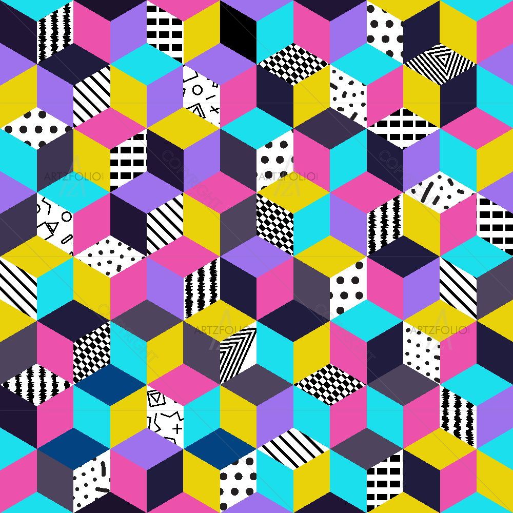 Memphis Pattern — custom-size art design 5016022