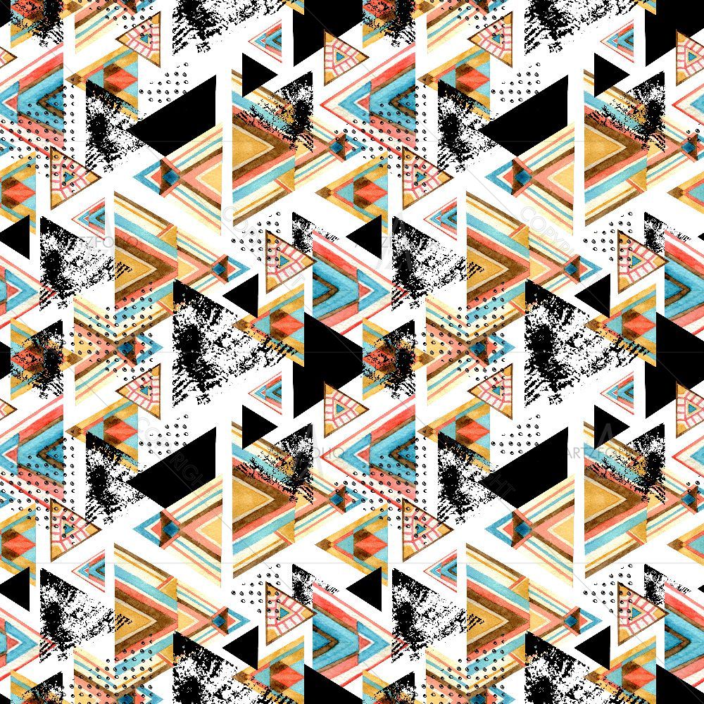 Ethnic Tribal Triangles — Abstract custom art by ArtzFolio