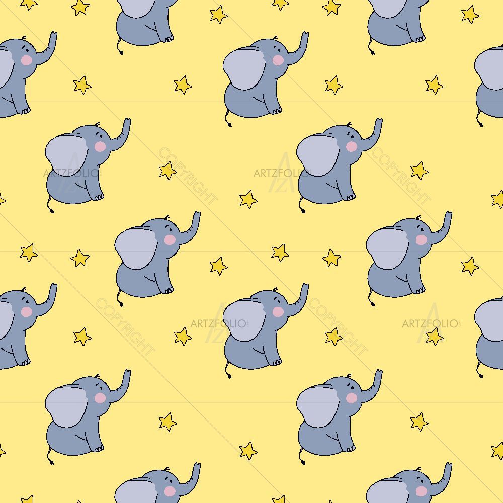 Baby Elephant D8 — custom-size art design 5016041
